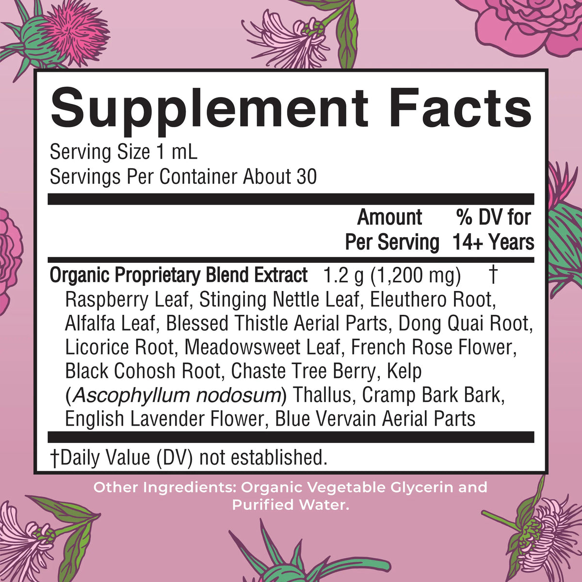 Organic Women's Wellness & Menstrual Support Liquid Drops