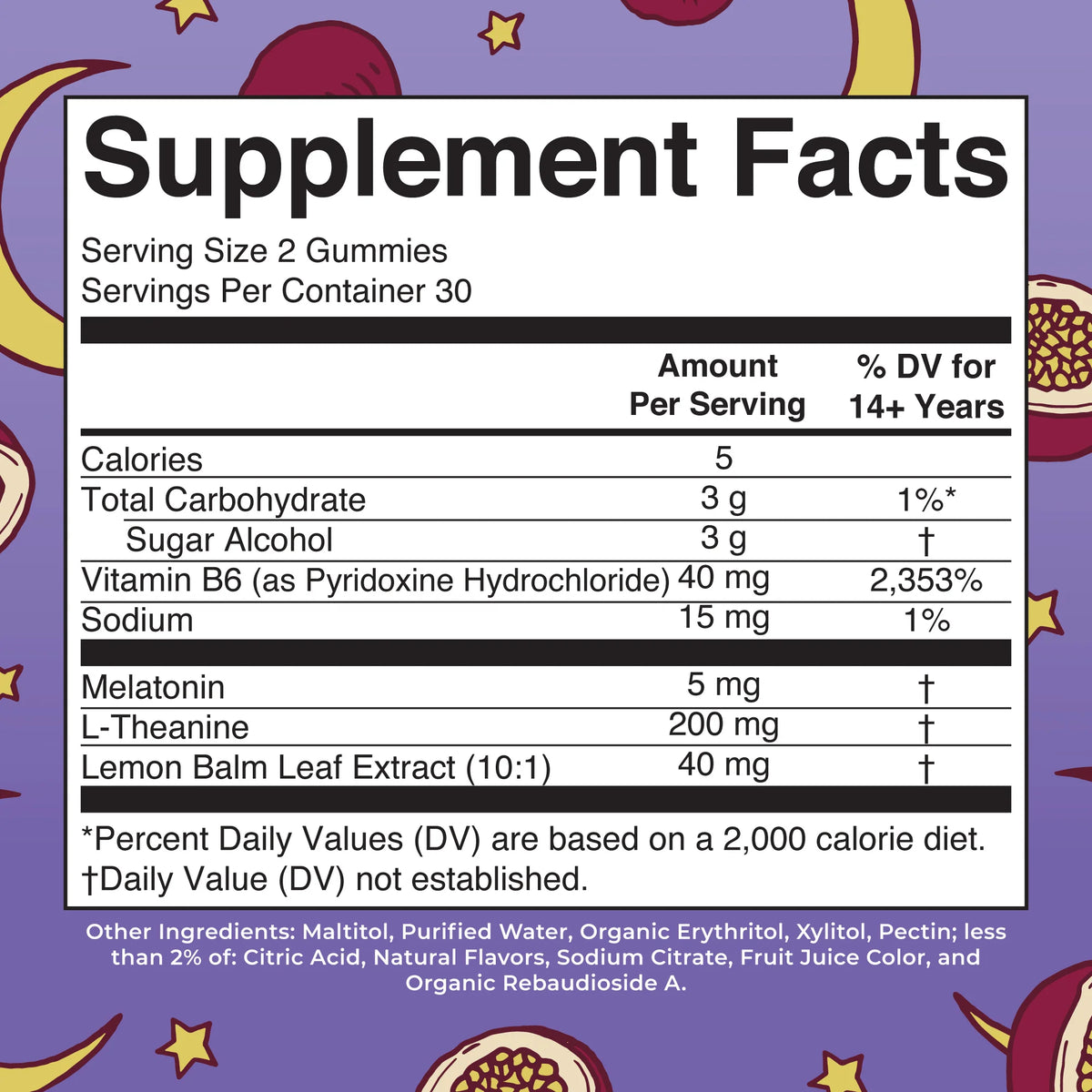 Melatonin Sleep Gummies (Passion Fruit Jasmine Tea)