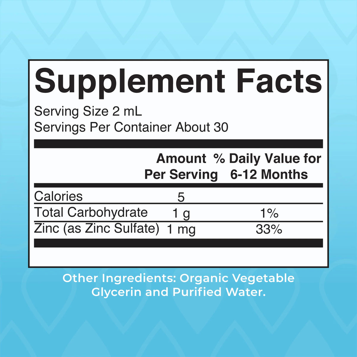 Organic Infant Liquid Zinc