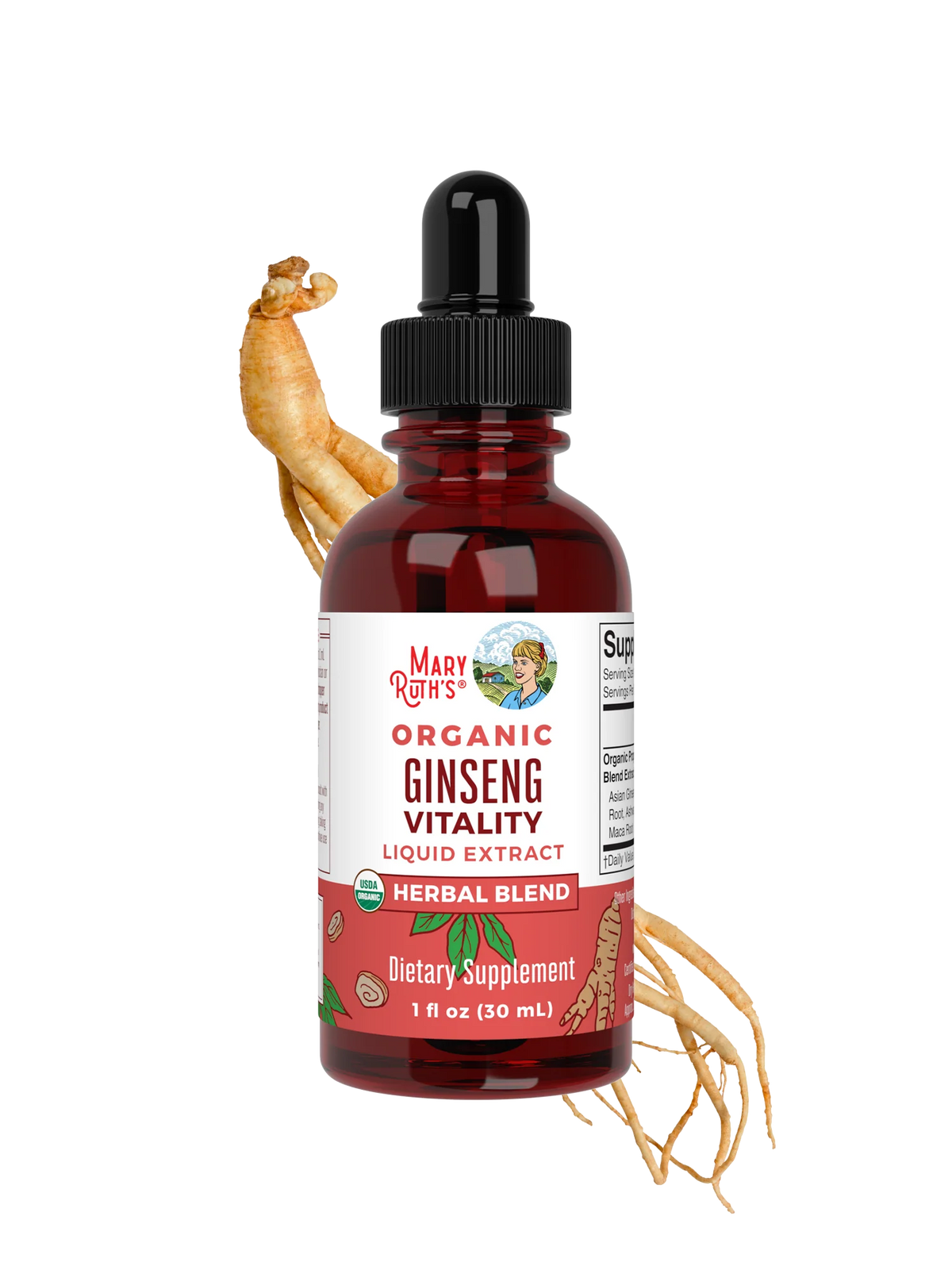 Organic Ginseng Vitality Herbal Blend Liquid Drops